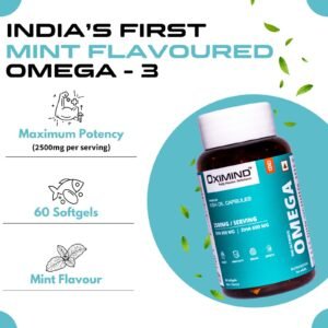 Oximind The Ultimate Omega Fish Oil Capsules, 2500mg Triple Strength, EPA