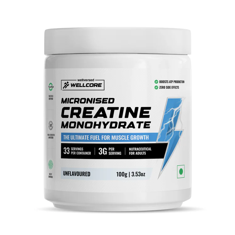 Wellcore - Micronised Creatine Monohydrate (100g, 33 Servings)