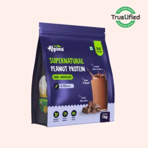 Supernatural Peanut Protein Powder Isolate Dark Chocolate - Protein, 5.1g BCAAs, No Added Sugar, Gluten-Free, Vegan
